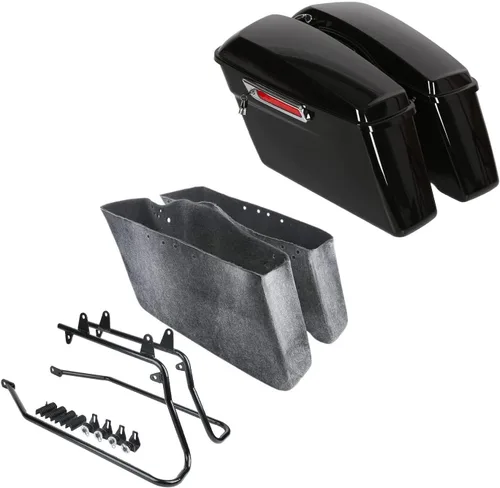 Vista 12 de TCT-MOTORPARTS Bolsa de sillín dura para alforja de conversión de hardware para Harley 2018-2025 Softail Fat Boy Breakout