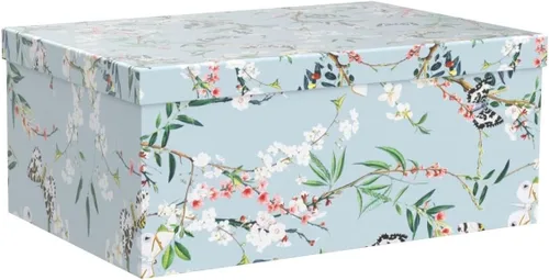 Vista 4 de Soul & Lane Cajas de almacenamiento de fotos de mariposas en vuelo (juego de 3): cajas anidables con tapas, contenedores de cartón decorativos