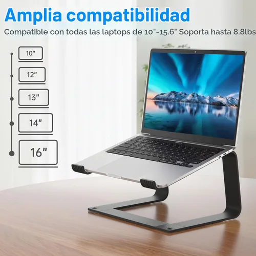 Vista 3 de Soporte para Laptop, TM1 & TM2 (Negro)