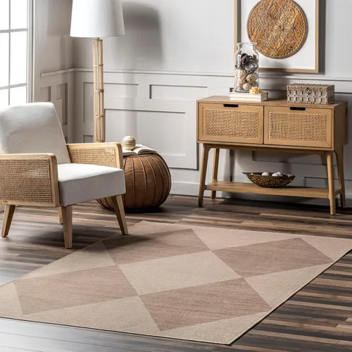 Vista 7 de nuLOOM Alfombra de Área Easy-Jute de 5' x 8', Lavable a Máquina, Antideslizante, para Sala de Estar, Dormitorio, Habitación de Niños, Guardería