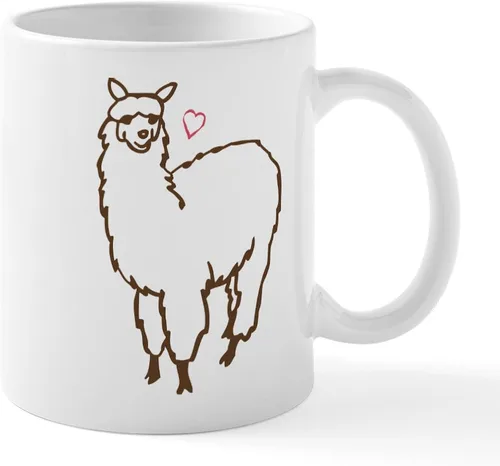 Vista 32 de CafePress A Is For Alpaca Taza de café de cerámica de 11 oz (11.0 fl oz)