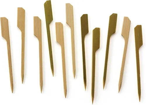 Vista 3 de RSVP International Palillos de bambú compostables para servir y cócteles, aperitivos, 50 unidades, 3.5 pulgadas