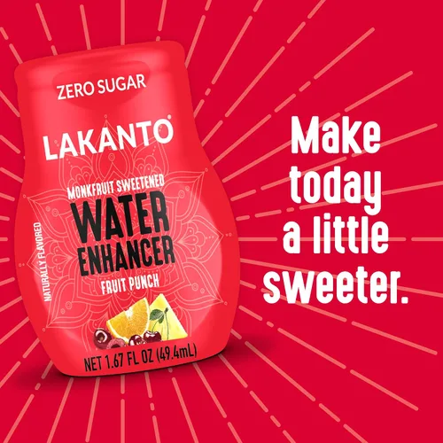 Vista 7 de Lakanto Potenciador de agua sin azúcar, endulzado con edulcorante de fruta de monje y eritritol, hidratación líquida H2O para llevar, cero azúcar