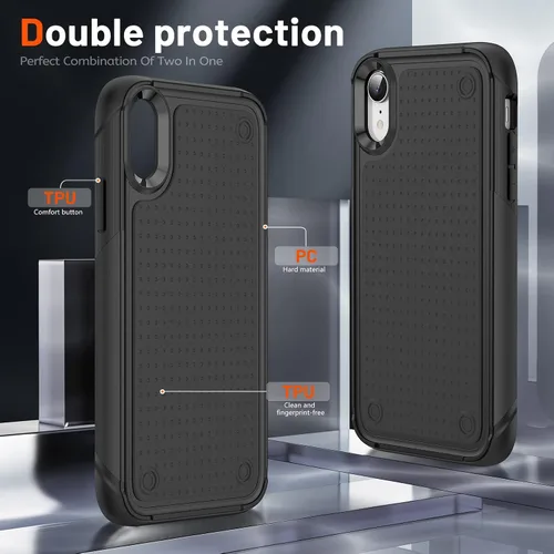 Vista 125 de Jeylly Funda para iPhone SE/Funda para iPhone 5S, Exterior de Plástico Duro que Absorbe Golpes + Interior de Silicona de Goma Defensor contra