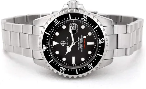 Vista 4 de ENRIVA - Reloj automático de buceo profesional para hombre, para buceo, con bisel de cerámica, con viento automático, para hombre