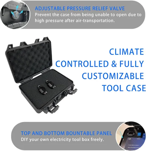 Vista 3 de Funda para pistola con cerradura - Estuche de viaje para pistola con 2 cerraduras TSA incluidas, Estuche de transporte para pistola de carcasa dura