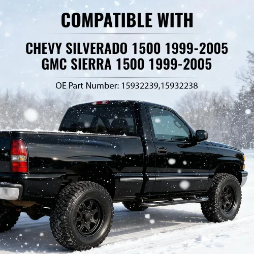 Vista 2 de Tapas para rieles de cama compatibles con Chevy Silverado 1999 2000 2001 2002 2003 2004 2005/GMC Sierra 1500 izquierda del conductor y lado derecho