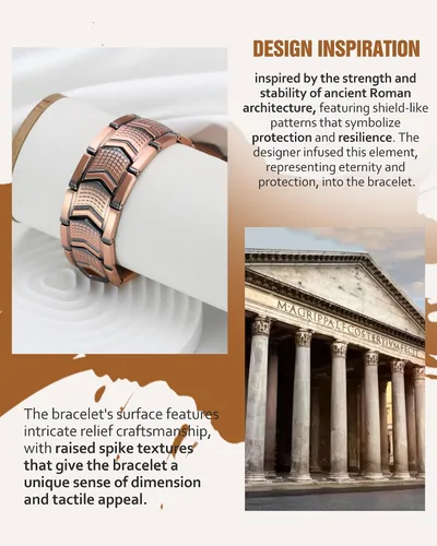 Vista 2 de Jecanori Pulseras magnéticas de cobre para hombres, pulsera magnética ultra fuerte, regalos de joyería con herramienta