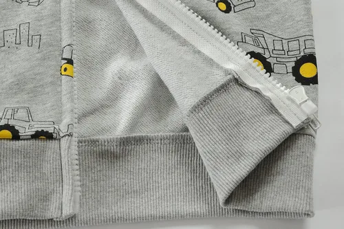 Vista 6 de Sudadera con capucha para niños pequeños, sudadera con capucha para bebé, con cremallera, abrigo de manga larga para invierno, camisas con capucha