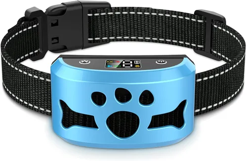 Vista 13 de Collar antiladridos para perros grandes y medianos, recargable, con 8 pitidos de vibración de sensibilidad ajustables, IP67, impermeable
