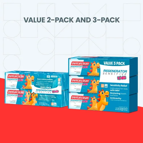 Vista 8 de Dentaclean - Paquete de 3 geles dentales sensibles regeneradores para niños, regeneración de esmalte, prevención de caries y alivio