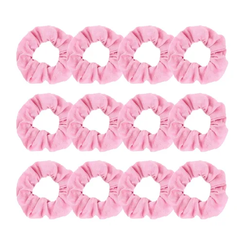 Vista 12 de Coleteros de algodón para el cabello, de un solo jersey, color sólido, ligas elásticas para el cabello para mujer, accesorios (beige)