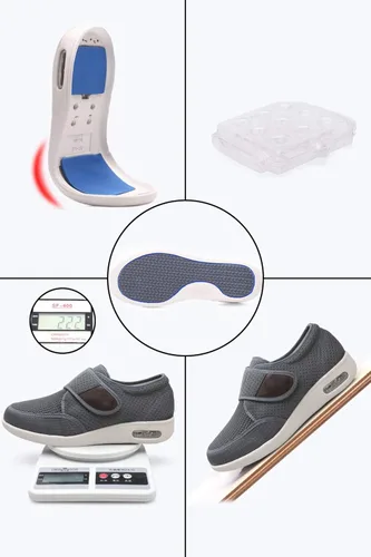 Vista 3 de ZUMEIJIA Zapatos de hombre para diabéticos de talla grande con fertilizantes, zapatos ajustables para hinchazón de pies, antideslizantes, doble