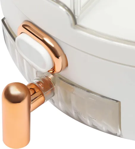 Vista 7 de Dispensador de arroz de 15 libras, PET, dispensador de alimentos secos giratorio de 360°, contenedor de almacenamiento de granos de cocina con 6