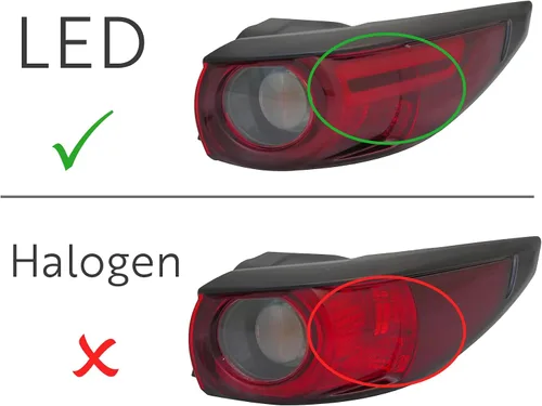 Vista 2 de ALLIGATOR AUTO LIGHTS Juego de luces traseras LED de repuesto para Mazda CX5 2017-2021 con bombillas, lados izquierdo y derecho, cumple con DOT/SAE