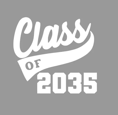 Vista 30 de Senior 2035 Iron On Transfer for Shirts, Black