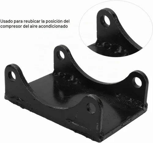 Vista 6 de 508 Kit de soporte de montaje para compresor de aire acondicionado, soporte de hierro con hardware para reemplazo e instalación del compresor de CA