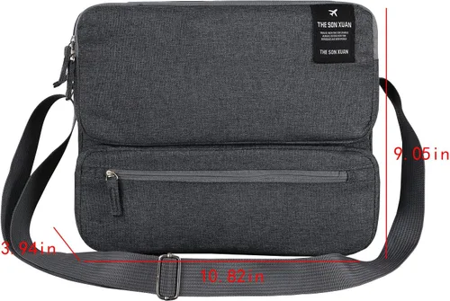 Vista 6 de Bolso de hombro para mujeres y hombres bolsa de hombro y mensajero para laptop bolsos de viaje con múltiples bolsillos bolsa de trabajo