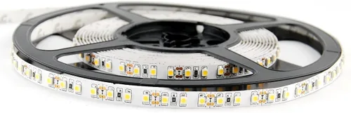 Vista 3 de ABI Tira de luz LED flexible de doble densidad blanca cálida con adaptador de CA, chips LED de 120 LED/metros, carrete de 16.4 pies, 12 V CC