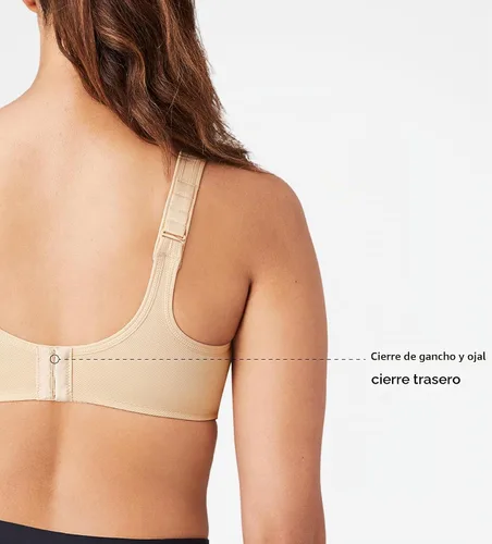 Vista 5 de Wacoal Sujetador deportivo Simone Sport sin forro de cobertura completa con aros para mujer, 855170 Arena