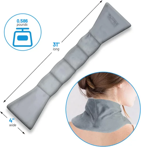 Vista 3 de Máscara térmica para ojos – Máscara de ojos para dormir con cuentas de arcilla congelable y apta para microondas, compresa caliente o fría, alivio