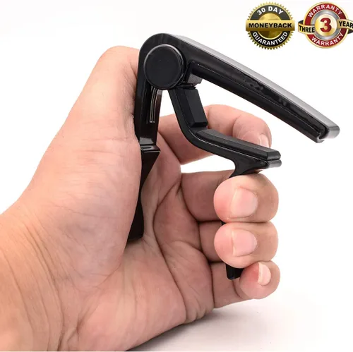 Vista 2 de Cejilla de guitarra para guitarra eléctrica acústica (negro Cpao)