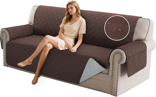Vista 27 de PrinceDeco Funda para Silla y Sofá Impermeable Funda de Sillón Sofá Antideslizante Funda de Sofá Protector de Muebles con Correas Elásticas