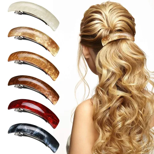 Vista 14 de WILLBOND 6 Piezas Pasadores de Cabello para Mujeres Pasadores Grandes Clips Franceses para Cabello Broche Retro para Regalos de Mamá Accesorios