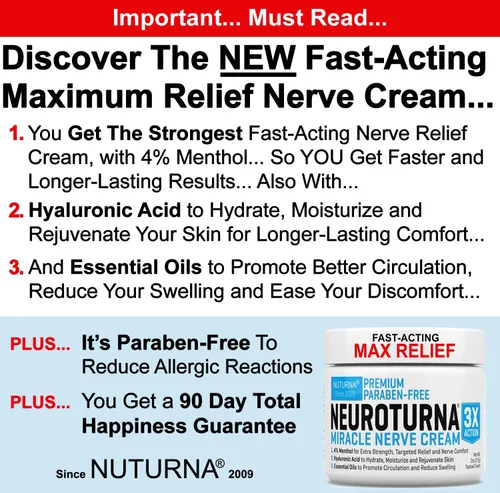 Vista 2 de Nuturna Crema para Alivio del Dolor Nervioso por Neuropatía - Crema Premium para Nervios 3X Acción para Alivio Específico y Confort Nervioso