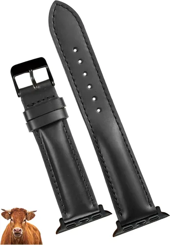 Vista 8 de AIIigator - Correa de reloj hecha a mano de cuero compatible con Apple Watch Ultra de 1.929 in 1.772 in 1.732 in 1.654 in 1.614 in 1.575 in 1.496 in