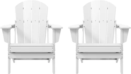Vista 54 de WO Home Furniture Laguna Silla plegable Adirondack de polietileno de alta densidad, silla para patio para todo tipo de clima, para jardín al aire