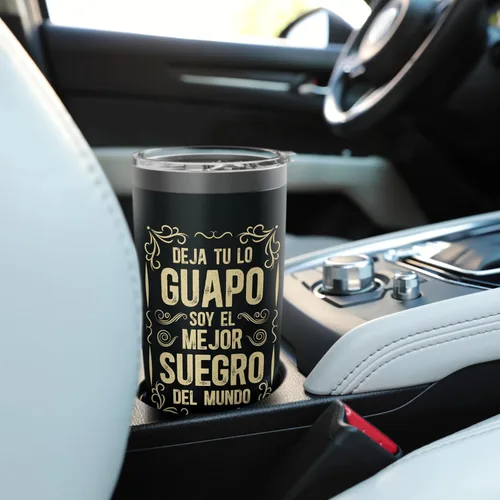 Vista 6 de Soy El Mejor Suegro Del Mundo - Vaso aislado de acero inoxidable para suegro español