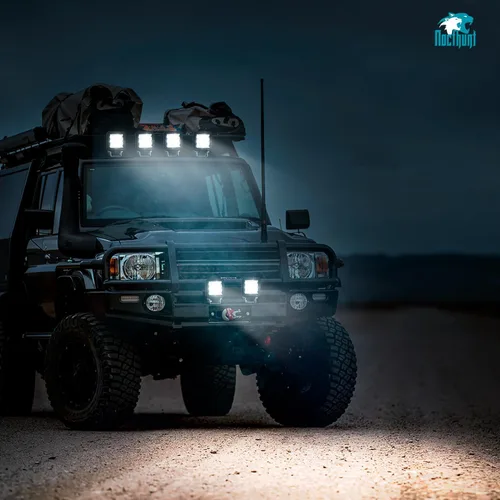 Vista 9 de Nilight Focos LED 2 PCS 3 Pulgadas 9LED Haz de Inundación Súper Delgados Cuadrados Luces de Conducción Lateral Offroad para Zanjas con EMC Integrado