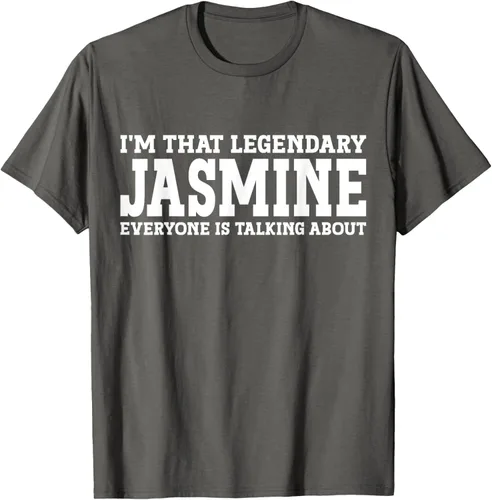 Vista 69 de Jasmine Personal Name - Camiseta divertida de jazmín para mujer y niña, Negro