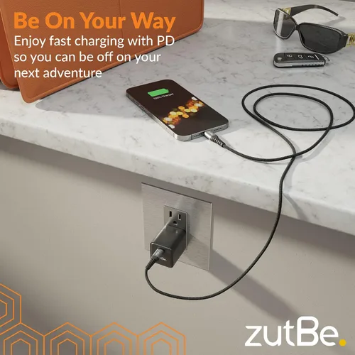 Vista 8 de zutBe Cargador de pared USB-C de 30 W, carga rápida PD PPS para iPhone 17, 16/15/14/13 Pro Max, Galaxy S23/S22, Pixel 8/7, iPad Pro/Mini