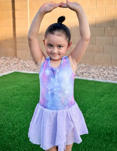 Vista 5 de Zaclotre Leotardos de gimnasia para niñas, con tirantes cruzados, brillantes vestidos de baile de ballet con espalda hueca y falda para disfraz