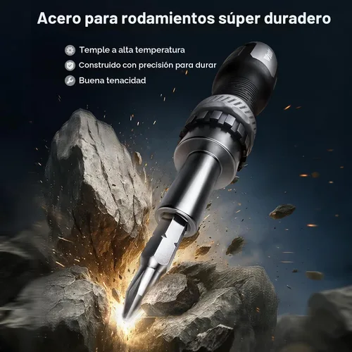 Vista 3 de Juego de Destornilladores de Trinquete 13 en 1, Todo en Uno, [Construido para Durar] Kit de Juego de Destornilladores Múltiples, Cabeza Plana