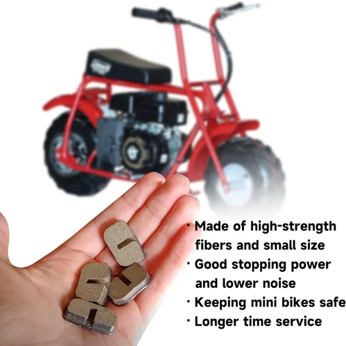 Vista 8 de FVRITO Pastillas de freno traseras para Mini Bike 97cc 79cc 2.8HP Coleman CT100U CC100X Motovox MBX10 Baja DB30 Monster Moto MMB80 SYX Moto 50cc