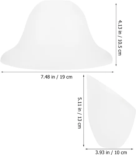 Vista 5 de Totority Pantalla de lámpara de plástico de herradura de repuesto de 4.13 pulgadas para lámparas de mesa, lámparas colgantes, lámparas de pie e