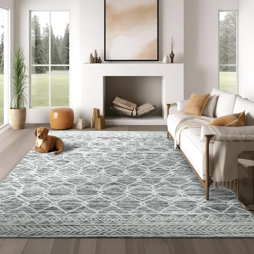 Vista 99 de jinchan - Tapete de pasillo marroquí de 2 x 6 pies con líneas, bohemio, lavable, para cocina, suave, geométrico, de lana sintética, antideslizante