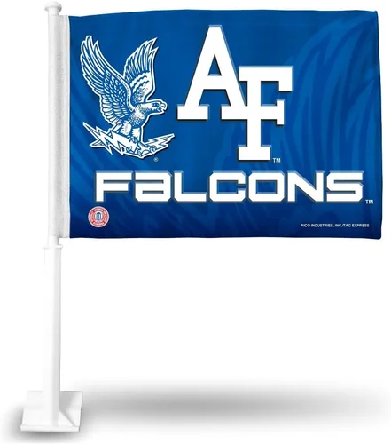 Vista 45 de Rico Industries Bandera de coche de doble cara de la NCAA, gran accesorio para automóvil