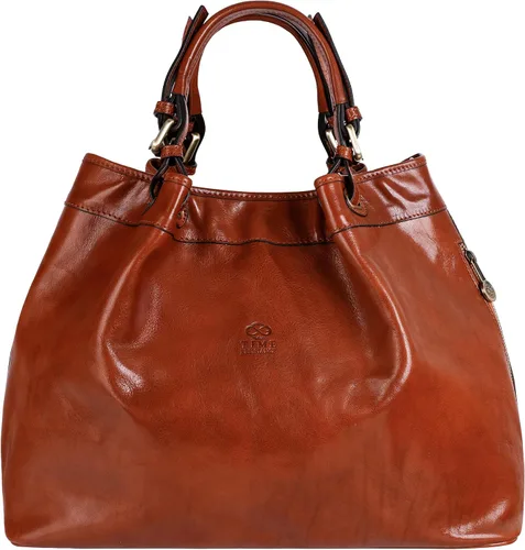 Vista 8 de Time Resistance Bolso de cuero - Bolso con asa superior - Bolso de cuero de grano completo para mujer Marrón