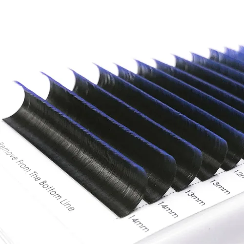 Vista 21 de CoMango Easy Fan - Extensiones de pestañas rizadas C/D de 0.05/0.003 in, pestañas de volumen que florecen automáticamente, color negro mate 2D-20D