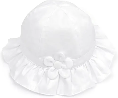 Vista 3 de Toddler Kids Baby Girl Sun Hat Floppy Cotton Summer Hat 50+ SPF Protective 04/Flor/Blanco