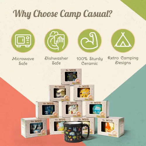 Vista 7 de Camp Casual CC-004Y Desert Dreamin' - Taza, Noche estrellada, Azul