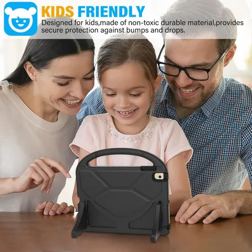 Vista 3 de SUPLIK Funda para niños para iPad 5ª/6ª Generación (9.7 pulgadas, 2017/2018), iPad Air 2/1 & Pro 9.7 con protector de pantalla, cubierta protectora