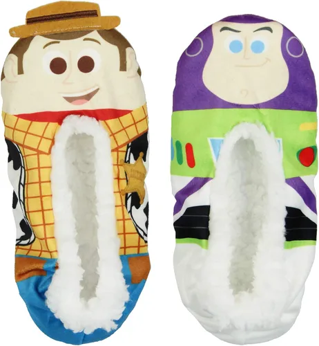 Vista 3 de Disney Toy Story Zapatillas Woody And Buzz Lightyear Slipper Calcetines con suela antideslizante para mujeres y hombres