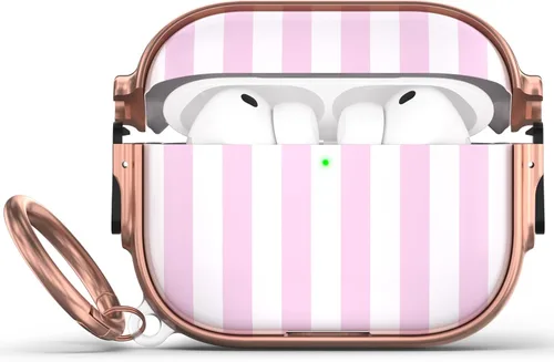 Vista 85 de Funda para AirPods Pro 2/1 con cerradura, compatible con Magsafe, negro/oro negro + rosa dorado