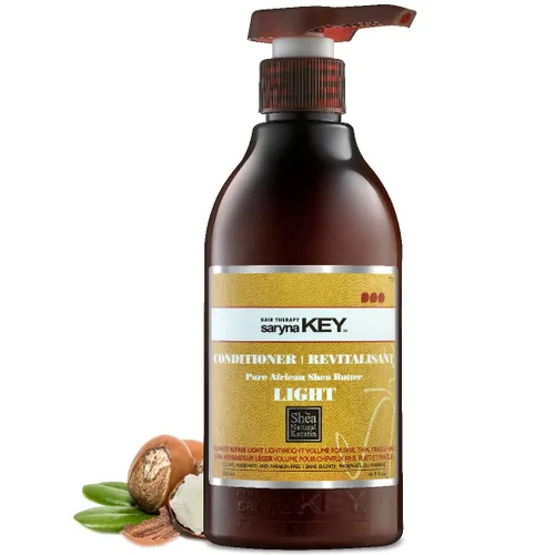 Vista 9 de Saryna Key Acondicionador capilar con manteca de karité africana pura para cabello seco encrespado y dañado - Acondicionador hidratante e hidratante
