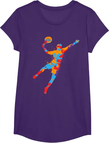 Vista 9 de Playera de Padel Playera Colorida Plataforma Tenis Paddleball Niños Camiseta de Padel